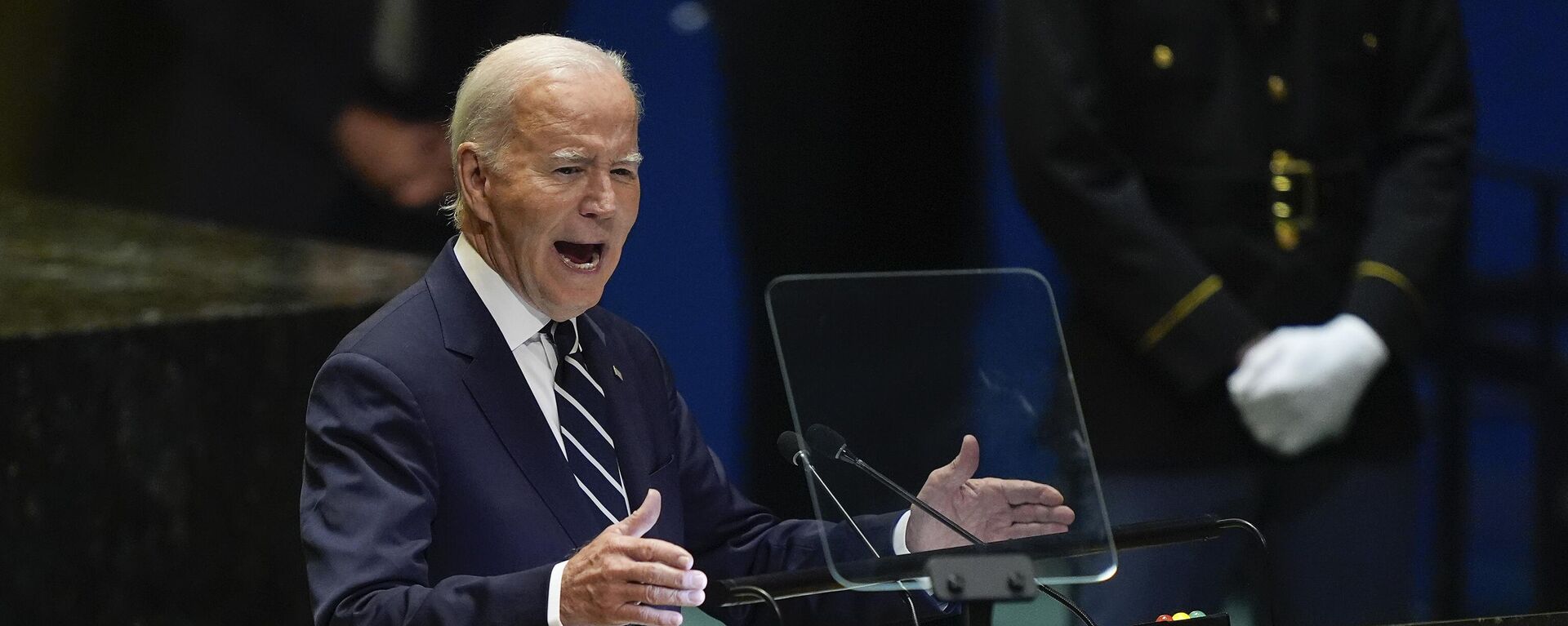 United States President Joe Biden addresses the 79th session of the United Nations General Assembly, Tuesday, Sept. 24, 2024, at UN headquarters - Sputnik International, 1920, 28.09.2024