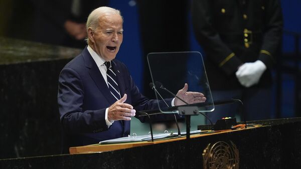 United States President Joe Biden addresses the 79th session of the United Nations General Assembly, Tuesday, Sept. 24, 2024, at UN headquarters - Sputnik International