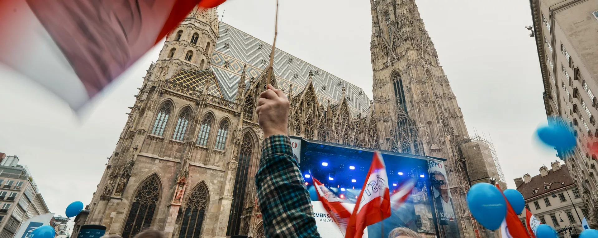 People attend the final electoral rally of Herbert Kickl, leader of the Freedom Party of Austria on Sept. 27, 2024, ahead of the country's national election. - Sputnik International, 1920, 29.09.2024