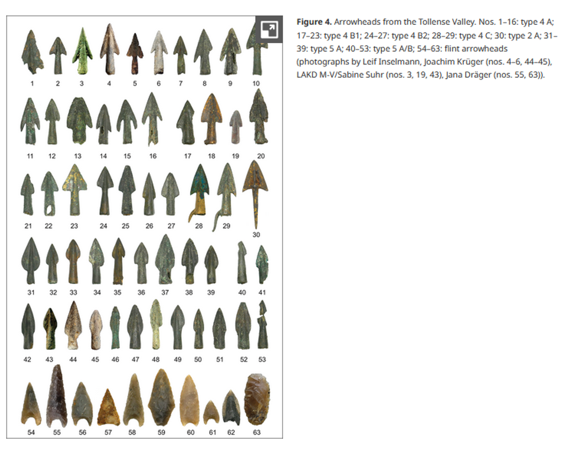 Screenshot of image showing arrowheads from the Tollense Valley in Germany. - Sputnik International, 1920, 06.10.2024