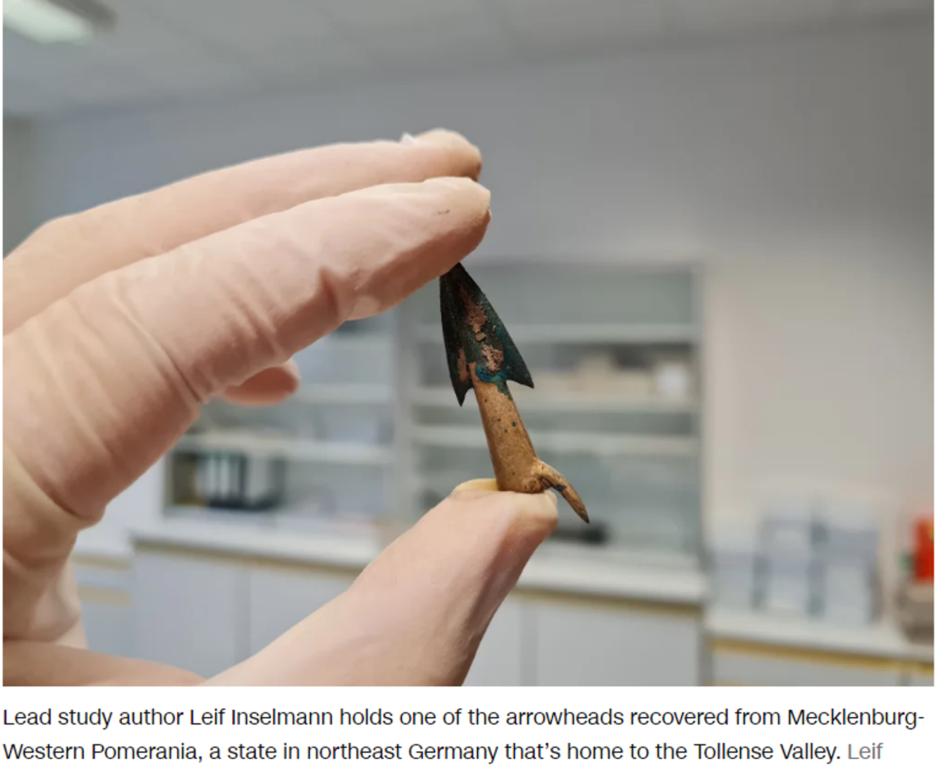 Screenshot of image showing one of the arrowheads found in Mecklenburg-Western Pomerania, Germany. - Sputnik International, 1920, 06.10.2024