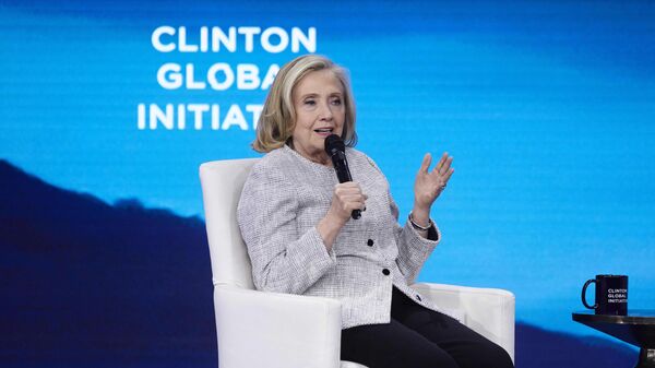 Former U.S. Secretary of State, Hillary Clinton, speaks during the Clinton Global Initiative, on Tuesday, Sept. 24, 2024, in New York. - Sputnik International