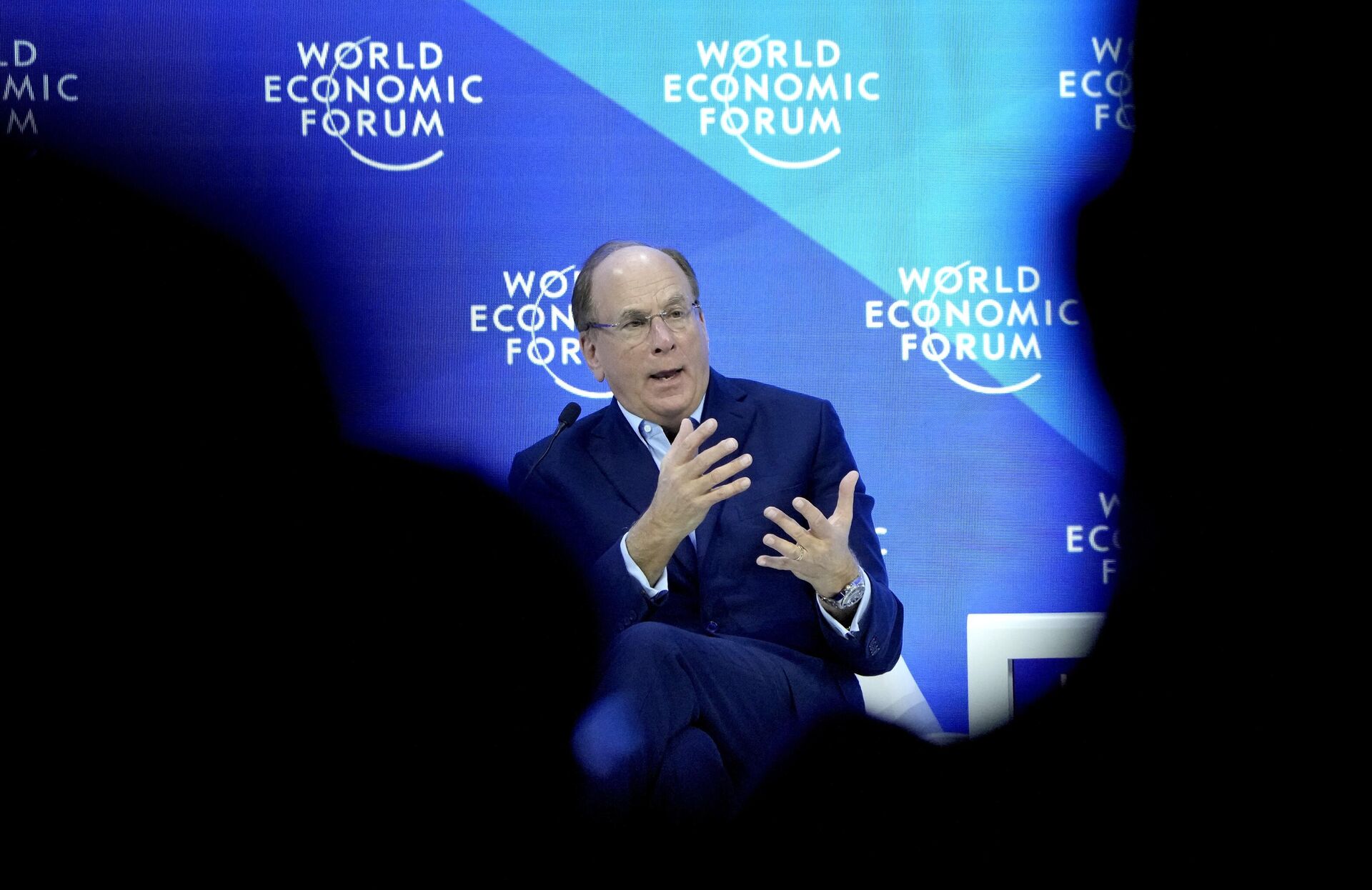 Larry Fink, Chairman and Chief Executive Officer BlackRock, seen here attending a panel at the World Economic Forum in Davos, Switzerland Tuesday, Jan. 17, 2023. - Sputnik International, 1920, 14.10.2024