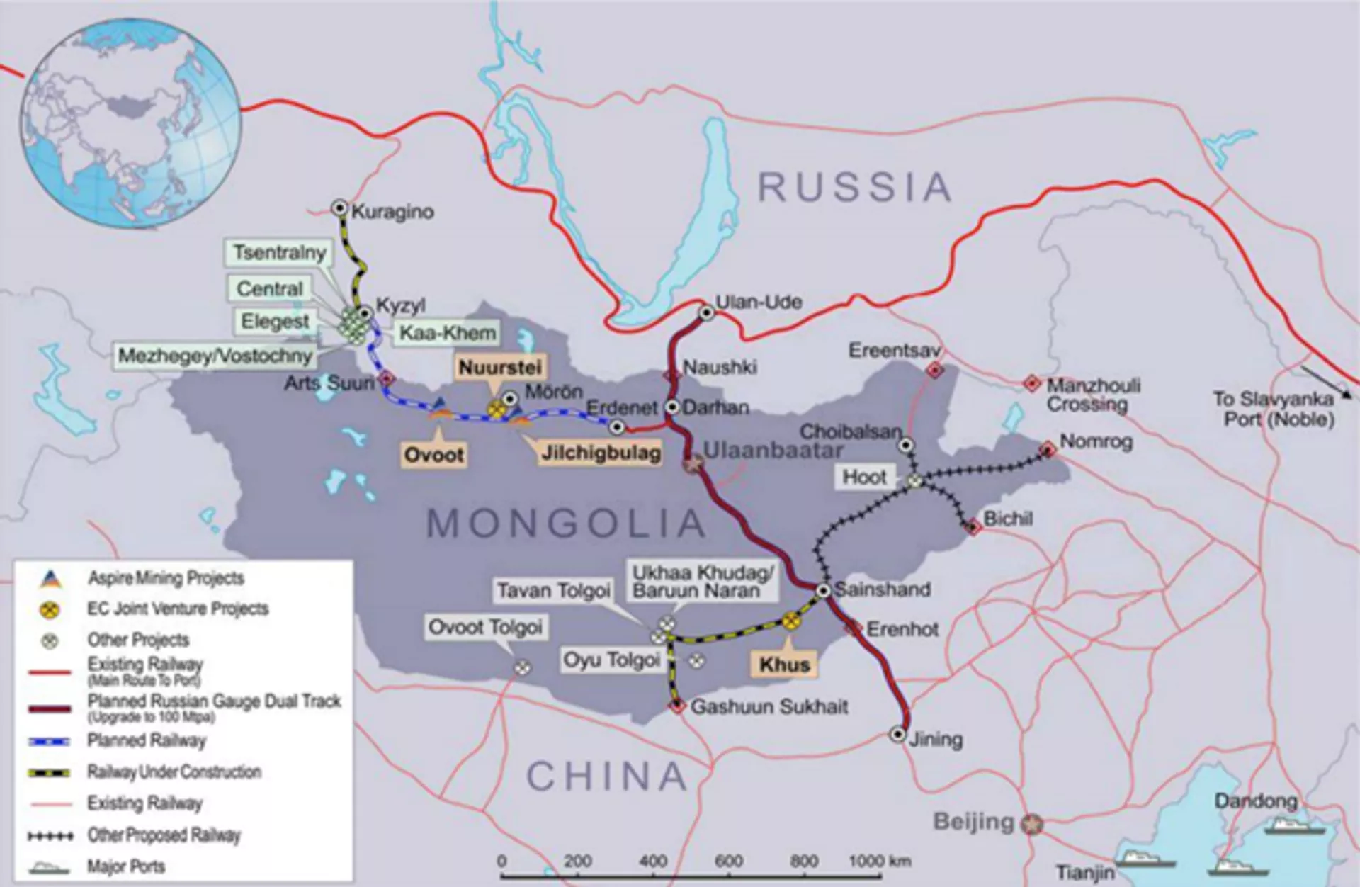 Existing and proposed infrastructure projects linking Russia, Mongolia and China. - Sputnik International, 1920, 30.10.2024