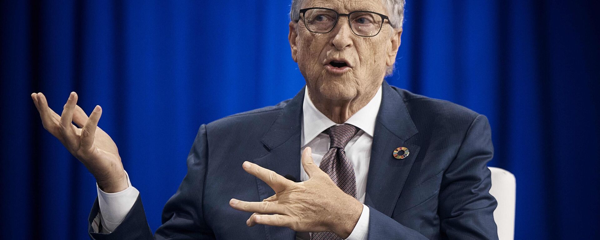 Former CEO and co-founder of Microsoft Bill Gates speaks during the Clinton Global Initiative on Tuesday, Sept. 24, 2024, in New York.  - Sputnik International, 1920, 23.10.2024