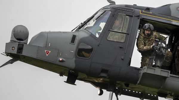 Солдат британской армии во время военных учений НАТО Пылающий меч 2022, Литва - Sputnik International