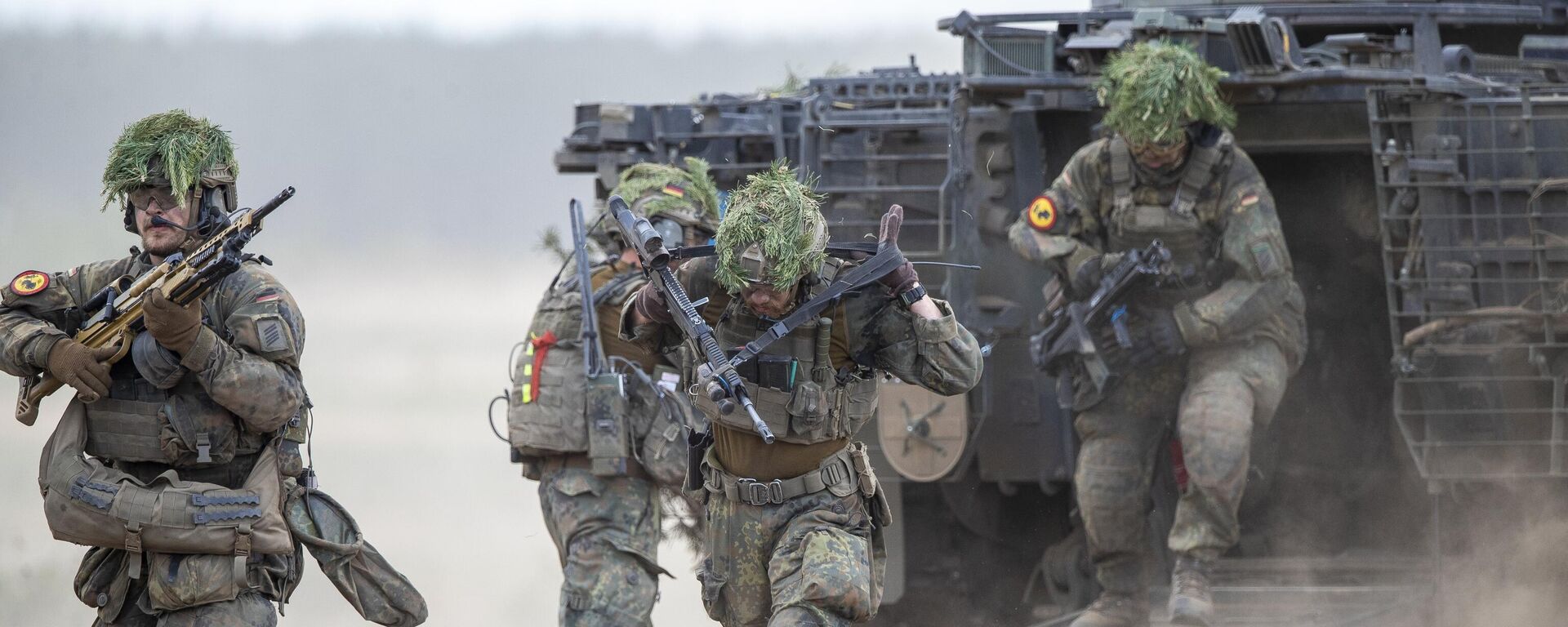 German soldiers take part in the Lithuanian-German division-level international military exercise 'Grand Quadriga 2024' at a training range in Pabrade, north of the capital Vilnius, Lithuania on May 29, 2024. - Sputnik International, 1920, 09.06.2026