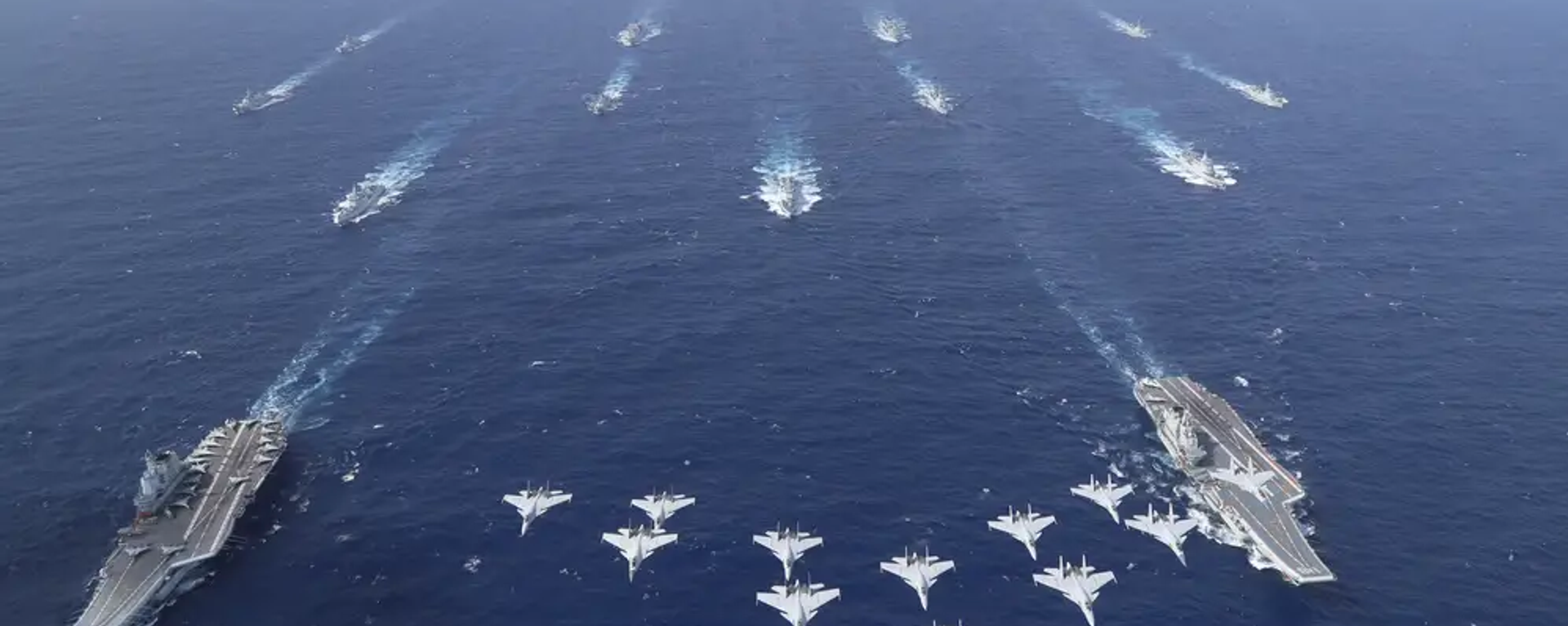 Massive Chinese naval drills featuring both of the PLAN's operational aircraft carriers. Image released October 31, 2024. - Sputnik International, 1920, 27.12.2024