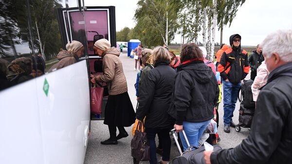 Reception area for refugees from Ukraine in Belgorod region - Sputnik International