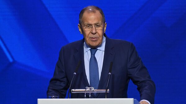 Russian Foreign Minister Sergey Lavrov delivers a speech at the 2nd High-Level International Conference on Eurasian Security in Minsk, Belarus - Sputnik International