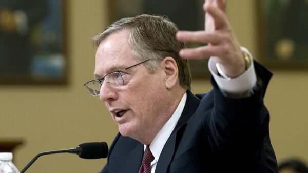 US Trade Representative Amb. Robert Lighthizer testifies on trade policy before the House Ways and Means Committee at Capitol Hill, Wednesday, March 21, 2018, in Washington. - Sputnik International