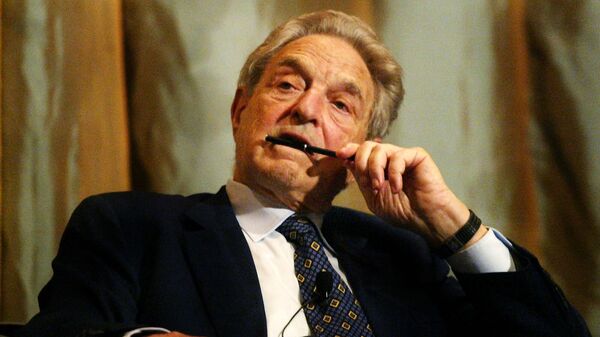 ** FILE ** Billionaire philanthropist George Soros pauses during a question and answer session in Singapore in this Jan. 11, 2006, file photo. - Sputnik International