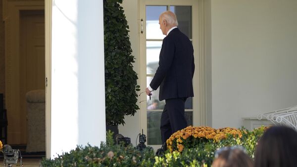 President Joe Biden departs after speaking in the Rose Garden of the White House in Washington, Thursday, Nov. 7, 2024.  - Sputnik International