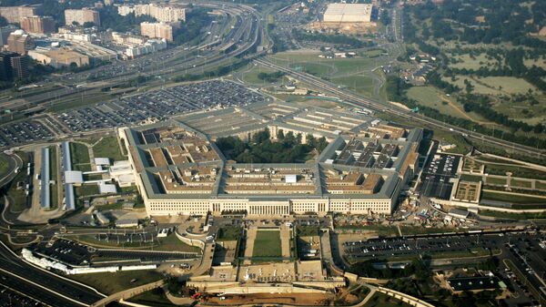 An aerial view of the Pentagon as seen from an airplane, Thursday, Sept. 1, 2005, over Arlington, Va.  - Sputnik International