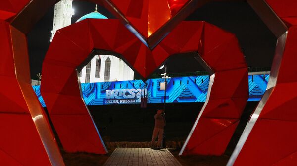 A rehearsal of a light mapping show projected on the Kazan Kremlin walls. - Sputnik International