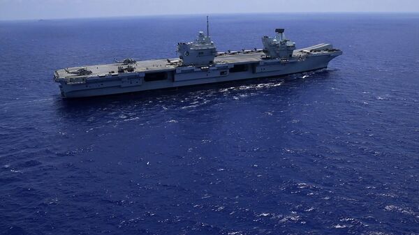 UK's aircraft carrier HMS Queen Elizabeth in the Mediterranean Sea on Sunday, June 20, 2021. - Sputnik International