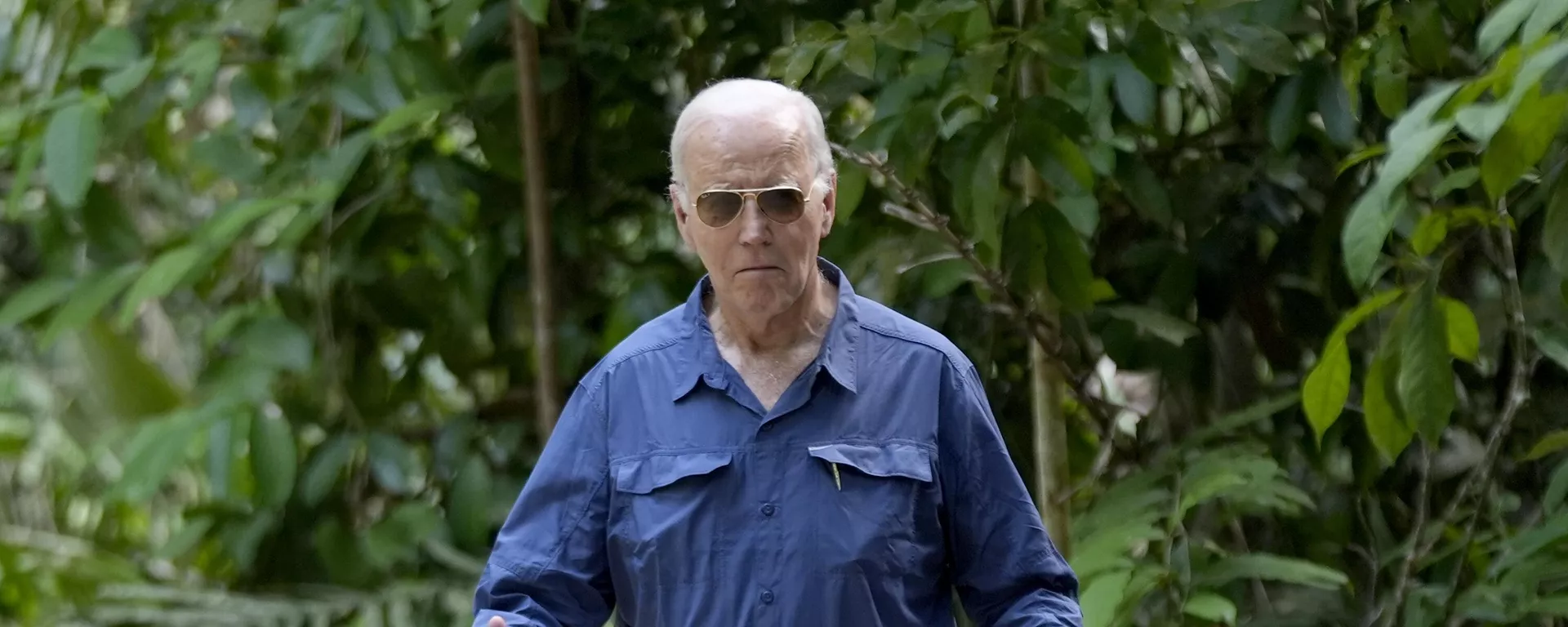 US President Joe Biden walks to speak following a tour of the Museu da Amazonia, Sunday, Nov. 17, 2024, in Manaus, Brazil. - Sputnik International, 1920, 18.11.2024