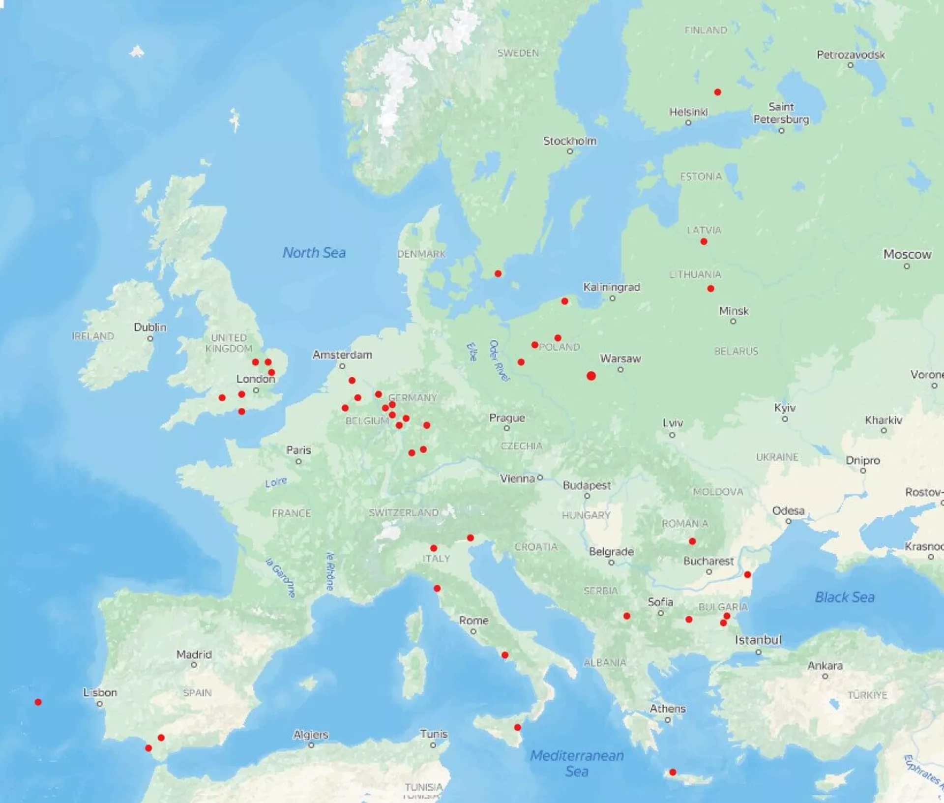 Map showing showing rough locations of major US and NATO army bases, air and naval facilities throughout Europe. - Sputnik International, 1920, 23.11.2024