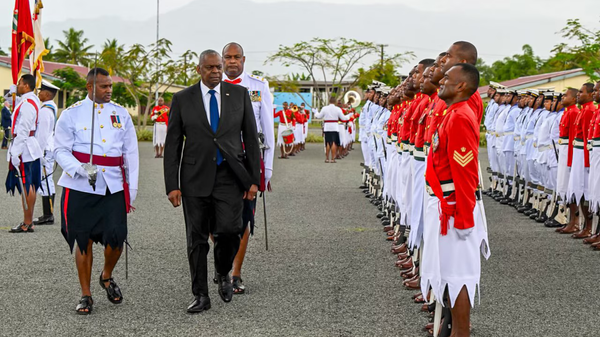 Secretary of Defense Lloyd J. Austin arrives at Black Rock Camp in Fiji, Nov. 22, 2024.  - Sputnik International