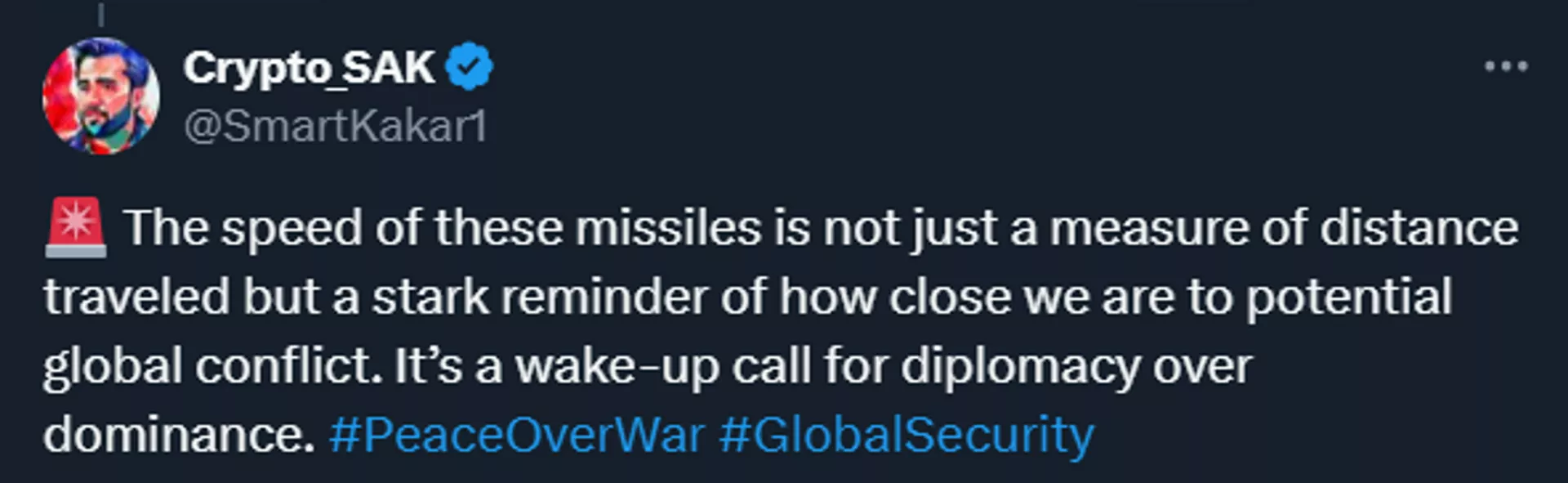 The speed of these missiles is not just a measure of distance traveled but a stark reminder of how close we are to potential global conflict. It’s a wake-up call for diplomacy over dominance - Sputnik International, 1920, 27.11.2024