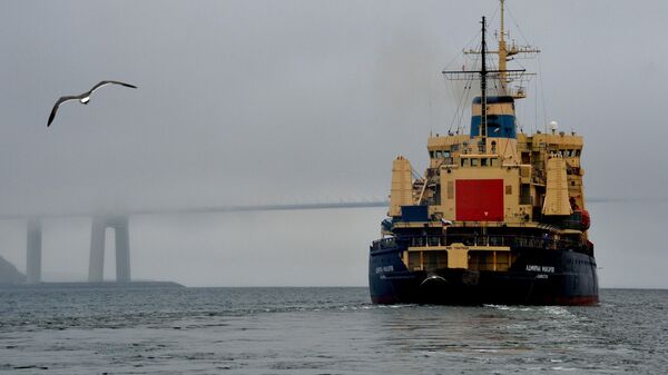 The icebreaker Admiral Makarov in the Eastern Bosphorus strait departing for the summer shipping season on the Northern Sea Route (NSR) in the eastern part of the Arctic.  - Sputnik International