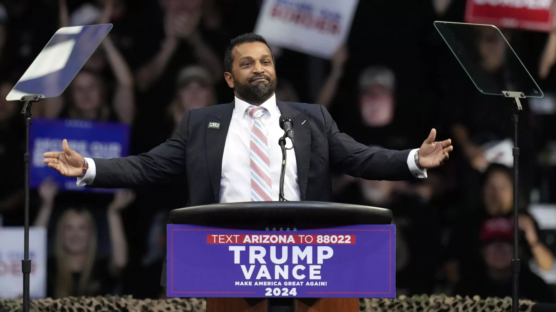 Kash Patel speaks at a Trump campaign rally at the Findlay Toyota Arena Sunday, Oct. 13, 2024. - Sputnik International, 1920, 01.12.2024