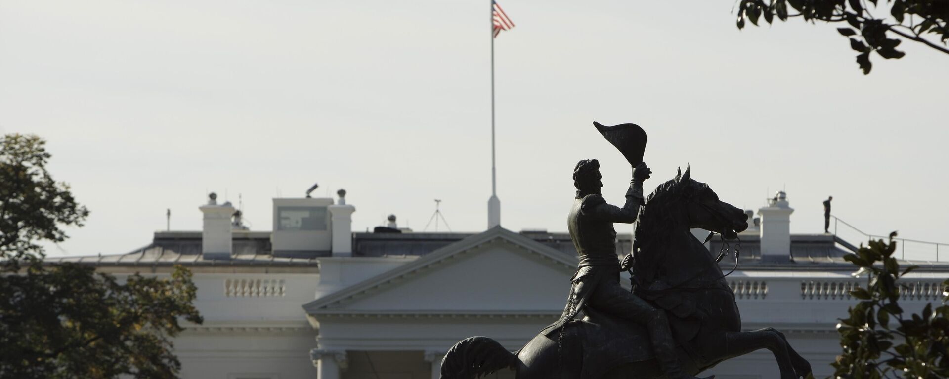 Monument to President Andrew Jackson. Erected in Lafayette Square in front of the White House.  - Sputnik International, 1920, 15.12.2025