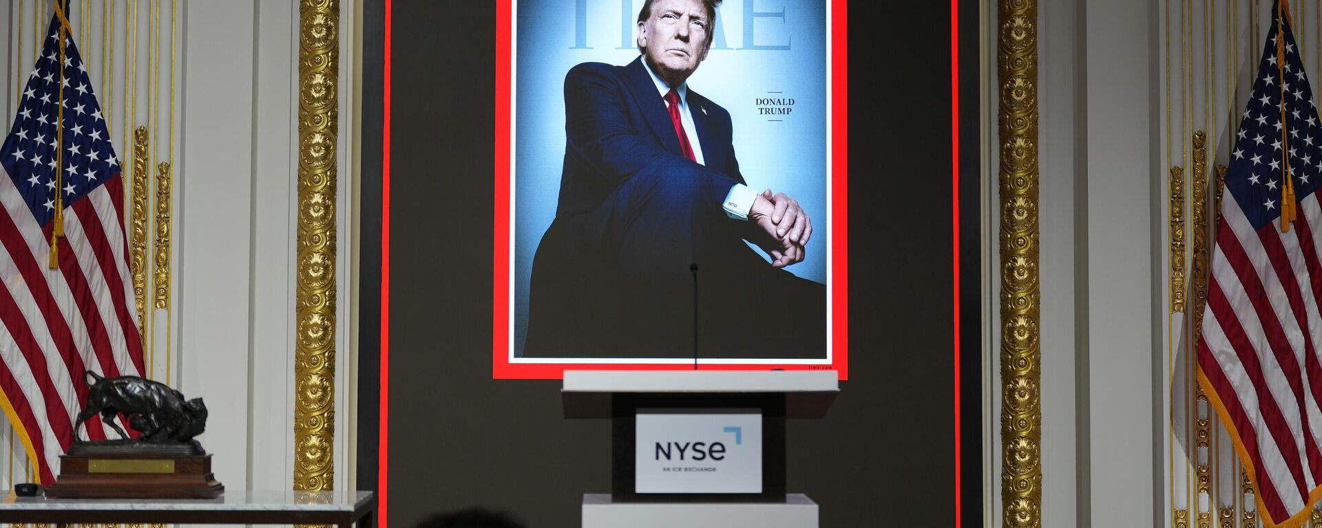 The cover of Time magazine's Person of the Year shows President-elect Donald Trump before a ceremony he will attend at the New York Stock Exchange in New York, Thursday, Dec. 12, 2024. - Sputnik International, 1920, 30.12.2024