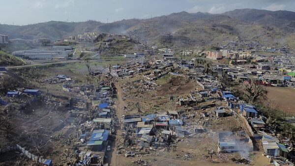 A drone view of the Barakani, Mayotte, informal settlement, Saturday, - Sputnik International