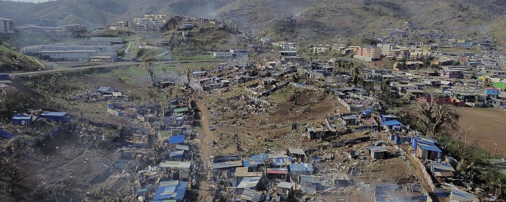 A drone view of the Barakani, Mayotte, informal settlement, Saturday, - Sputnik International, 1920, 25.12.2024