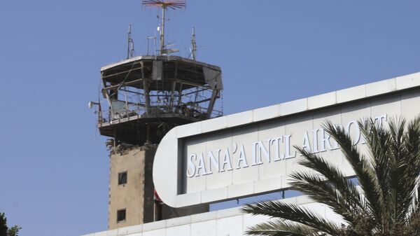 The control tower of Sana'a International Airport is seen following Thursday's Israeli airstrikes on Yemen, Friday, Dec. 27, 2024.  - Sputnik International