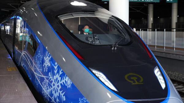 A high-speed train is pictured at Qinghe railway station in Beijing, China - Sputnik International