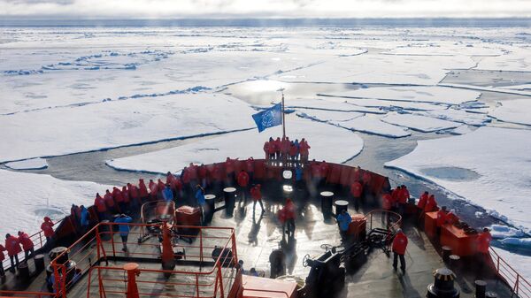 Russian Arktika-class nuclear-powered icebreaker  - Sputnik International