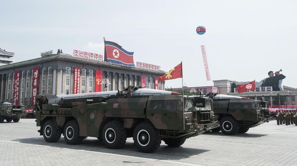 North Korean missile at military parade in Pyongyang - Sputnik International