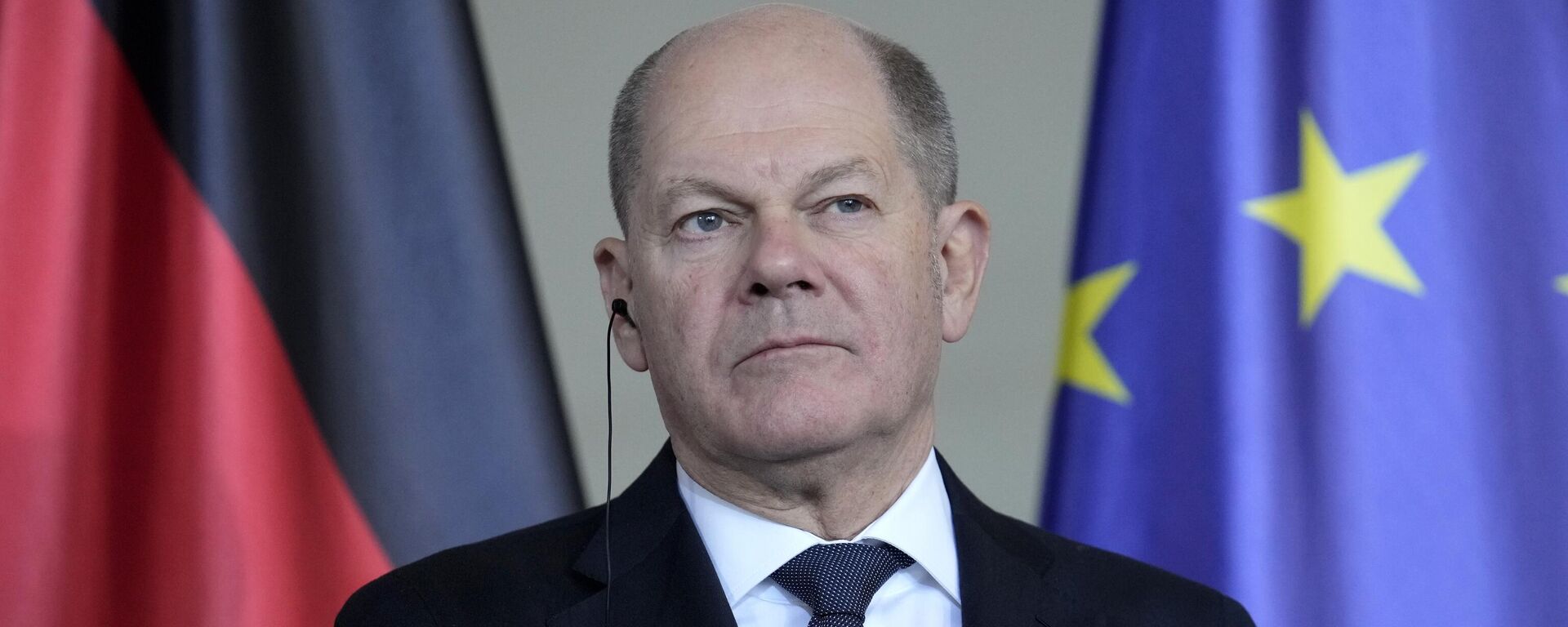 German Chancellor Olaf Scholz attends a joint press conference with Estonian Prime Minister Kristen Michal in the chancellory in Berlin, Friday, Dec. 20, 2024 - Sputnik International, 1920, 10.01.2025