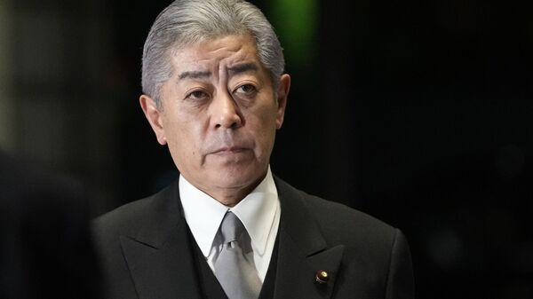 Foreign Minister Takeshi Iwaya arrives at the prime minister's office Monday, Nov. 11, 2024, in Tokyo. - Sputnik International