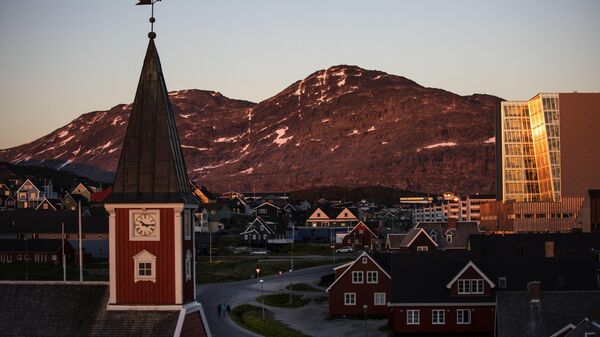 The sun sets over Nuuk, Greenland, Monday, July. 31, 2017 - Sputnik International