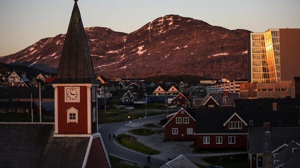 The sun sets over Nuuk, Greenland, Monday, July. 31, 2017 - Sputnik International