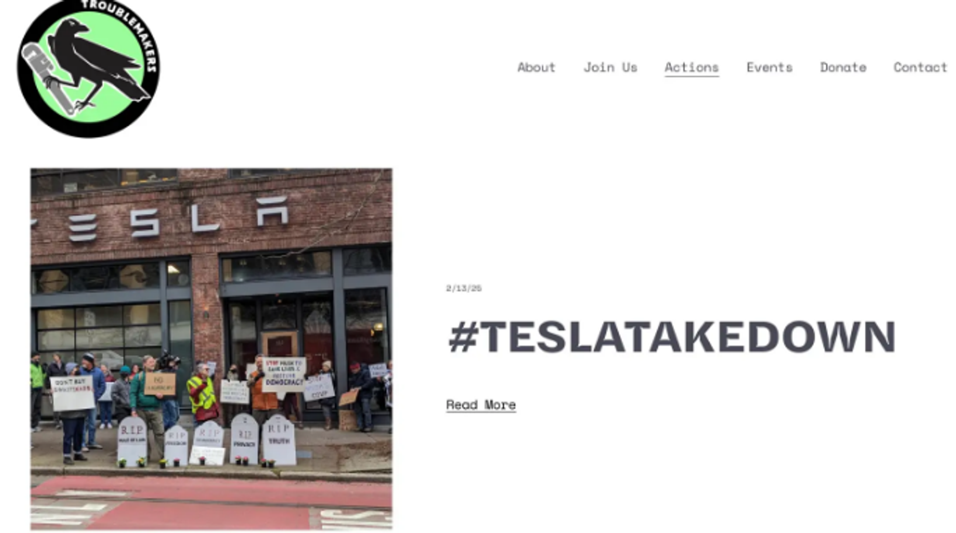 Screenshot from website of Troublemakers environmental organization. - Sputnik International, 1920, 22.03.2025