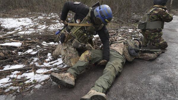 Ukrainian soldiers in Kharkiv region, Ukraine, on Thursday, Feb. 29, 2024.  - Sputnik International