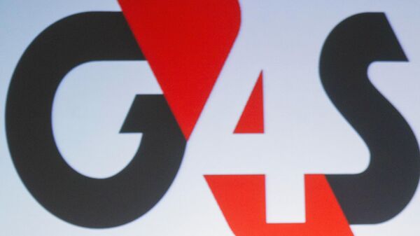 FILE - In this file photo dated Thursday, Jan. 26, 2012 a G4S security company logo is seen during a news conference in London.  The board of Norway's sovereign wealth fund said Thursday Nov. 14, 2019, it is banning all financial holdings in British security services company G4S due to the risk that it “contributes to or is responsible for serious or systematic human rights violations.” following a recommendation from Norway’s Council on Ethics, which monitors investments. - Sputnik International