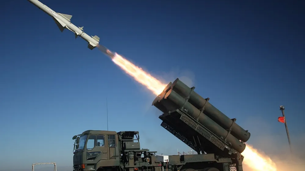 Screenshot showing a Type 88 surface-to-ship missile. - Sputnik International