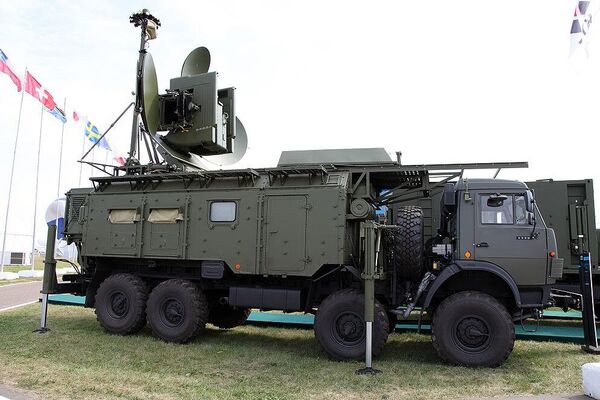 Krasukha-4 module deployed at a military expo. File photo. - Sputnik International
