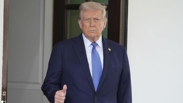 US President Donald Trump on April 24, 2025, in Washington.  - Sputnik International