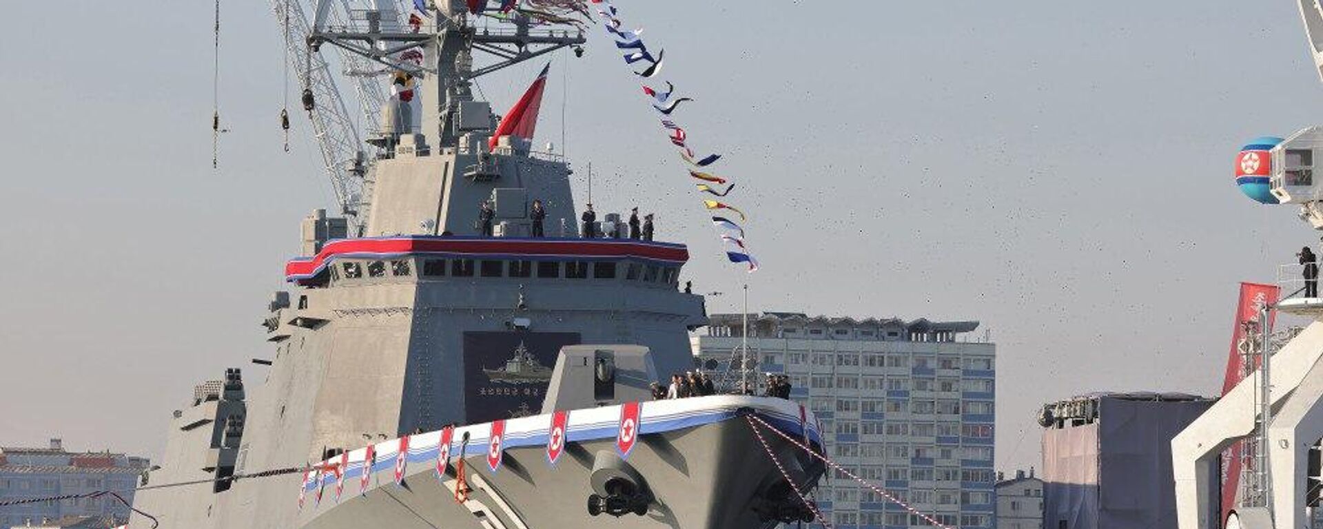  North Korea's new naval destroyer unveiled on April 26, 2025.  - Sputnik International, 1920, 30.04.2025