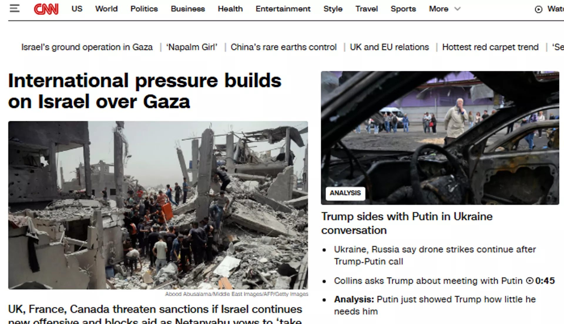 Capture d'écran d'un reportage de CNN. Capture d'écran d'un reportage de CNN. - Sputnik International, 1920, 20.05.2025