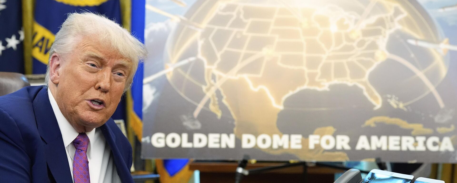 President Donald Trump speaks in the Oval Office of the White House, Tuesday, May20, 2025, in Washington - Sputnik International, 1920, 27.05.2025