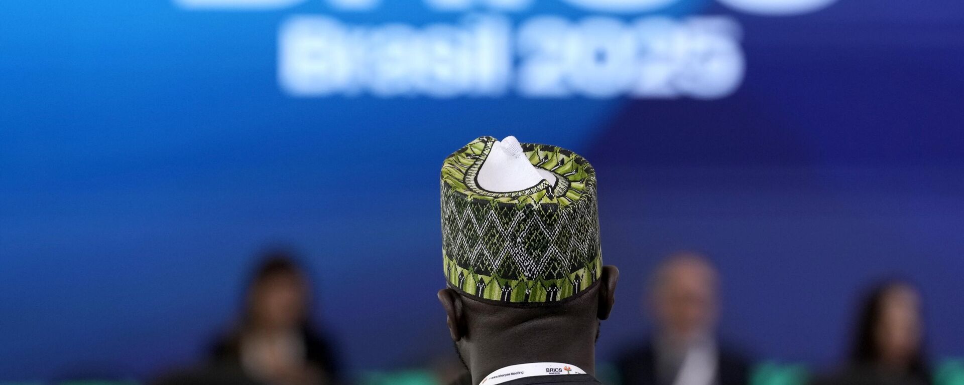 A member of the South African delegation attends the opening session of the First Sherpa Meeting in preparation for the July BRICS meeting in Brazil, at Itamaraty Palace, in Brasilia, Brazil, Wednesday, Feb. 26, 2025.  - Sputnik International, 1920, 04.07.2025