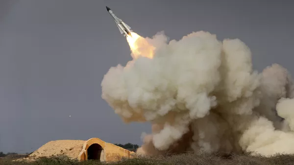 A long-range S-200 missile is fired in a military drill in the port city of Bushehr, on the northern coast of Persian Gulf, Iran.  - Sputnik International