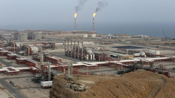 A natural gas refinery is visible at the South Pars gas field on the northern coast of the Persian Gulf, in Asaluyeh, Iran on March 16, 2019.  - Sputnik International